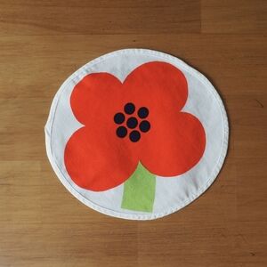 MCM Vintage Laurids Lonborg Flower Mat Coaster 60s 70s Danish Modern Textile